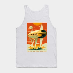 Space Adventure Vintage Travel Poster Tank Top